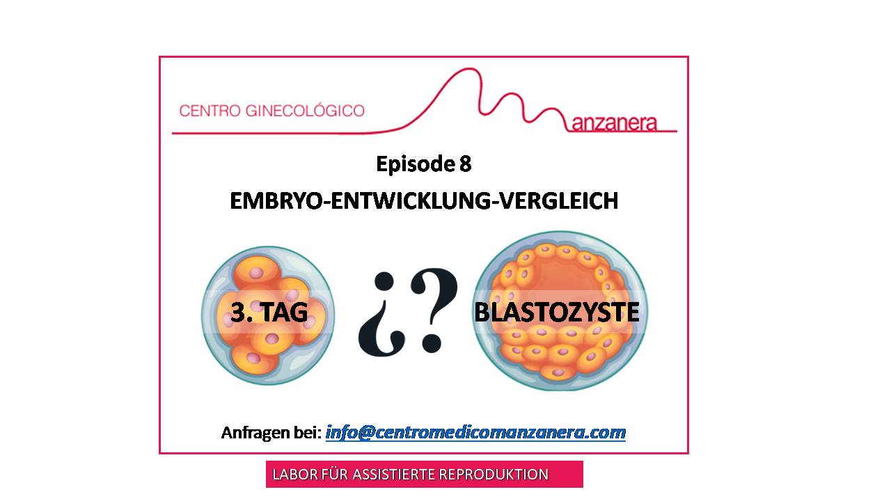 EPISODE 8. VERGLEICH ZWISCHEN EMBRYO AM 3.  UND AM 5. TAG (BLASTOZYSTE ) BEI FRUCHTBARKEITSBEHANDLUNGEN (FIV-ICSI)